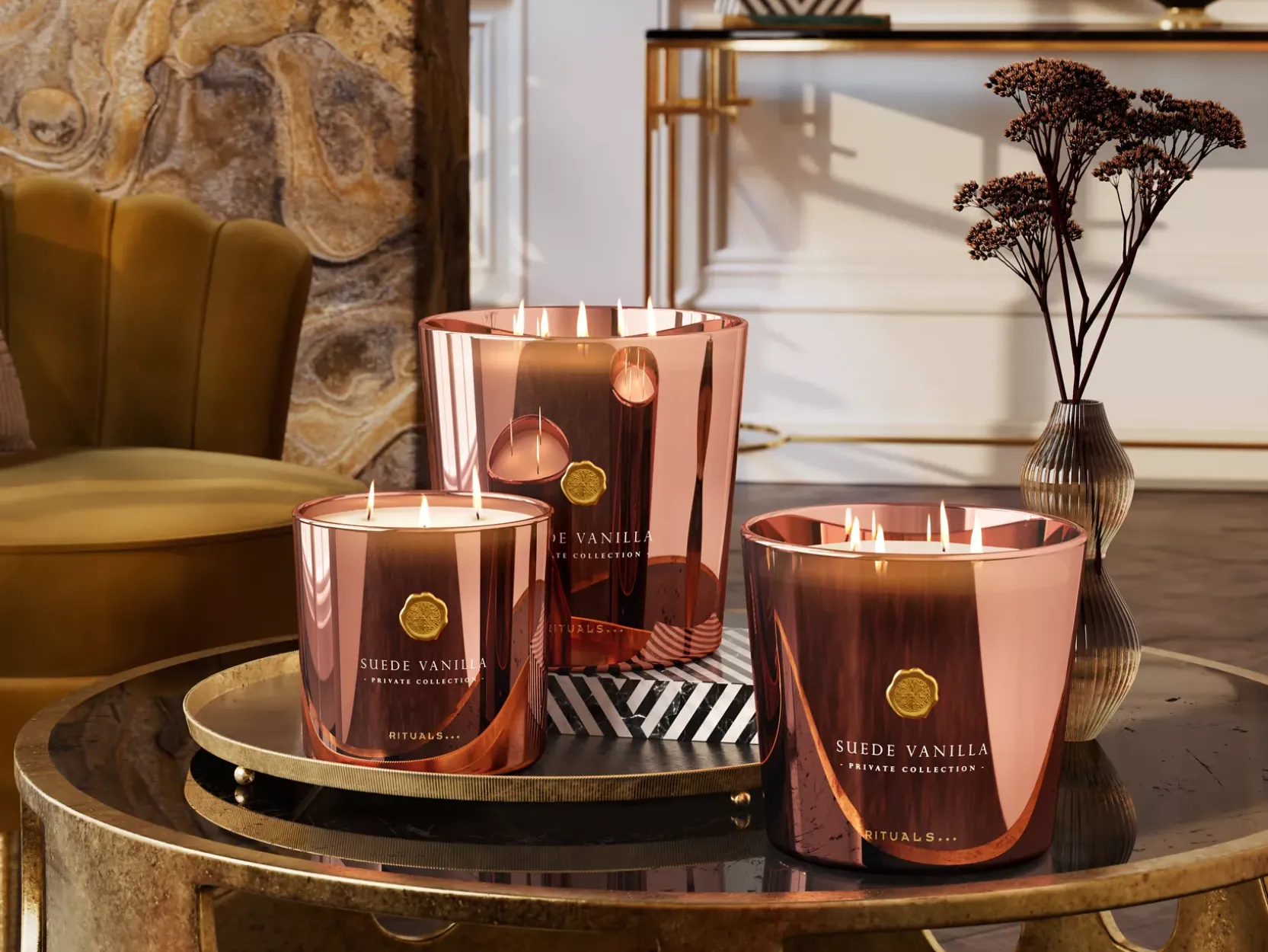 Medium Suede Vanilla Scented Candle>Rituals Sale